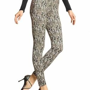 New Hue Women's Small Neutral Abstract Print Leggings